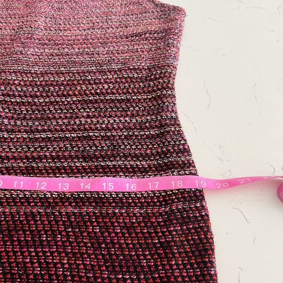St. John Dress burgundy and Black Sleeveless Knit Dress size 12 - Picture 9 of 9